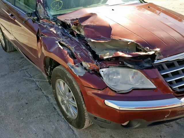 2A8GF68X67R322796 - 2007 CHRYSLER PACIFICA T BURGUNDY photo 10