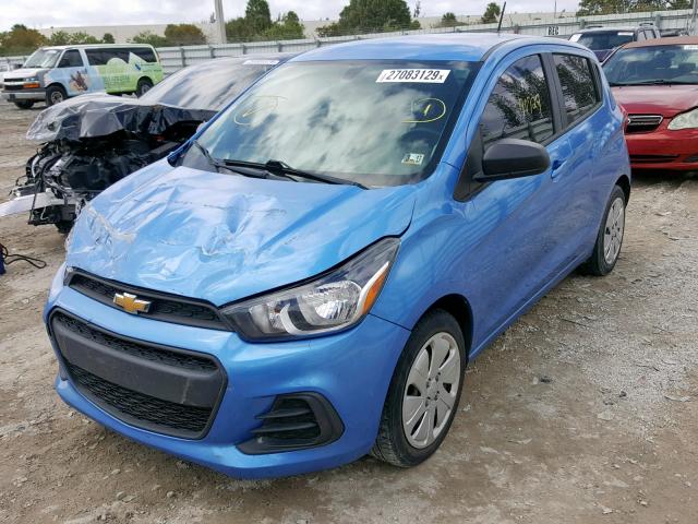 KL8CB6SA4GC579754 - 2016 CHEVROLET SPARK LS BLUE photo 2