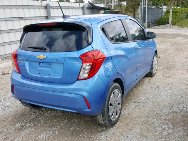 KL8CB6SA4GC579754 - 2016 CHEVROLET SPARK LS BLUE photo 4