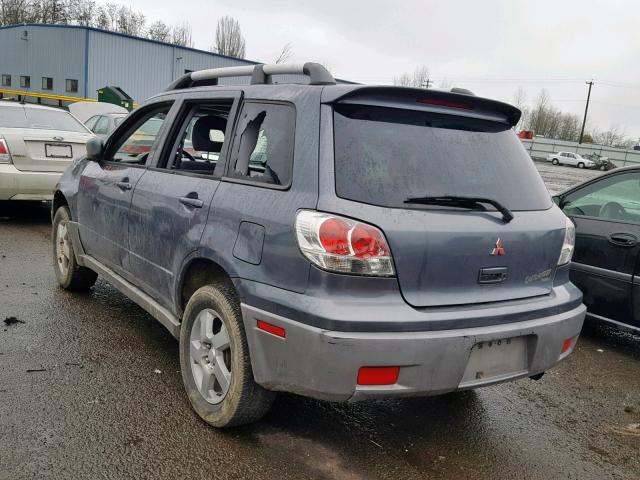 JA4LZ41GX3U116402 - 2003 MITSUBISHI OUTLANDER GRAY photo 3