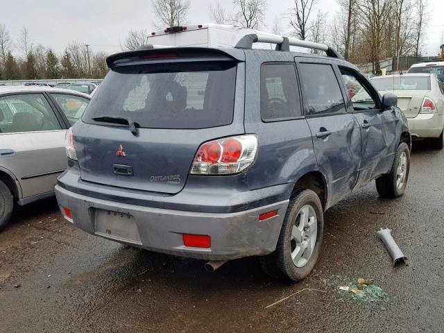 JA4LZ41GX3U116402 - 2003 MITSUBISHI OUTLANDER GRAY photo 4