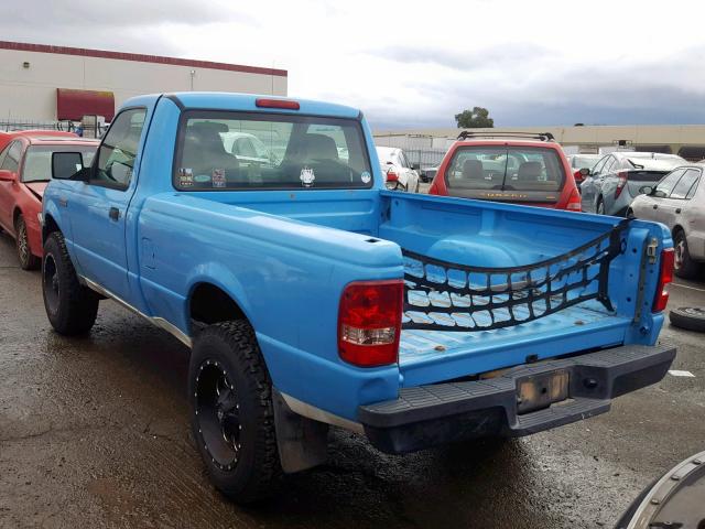 1FTYR11U57PA35442 - 2007 FORD RANGER BLUE photo 3