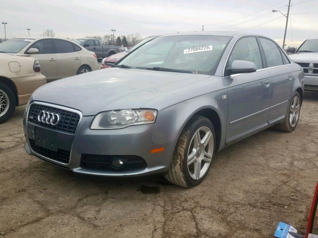 WAUDF78E08A081691 - 2008 AUDI A4 2.0T QU GRAY photo 2