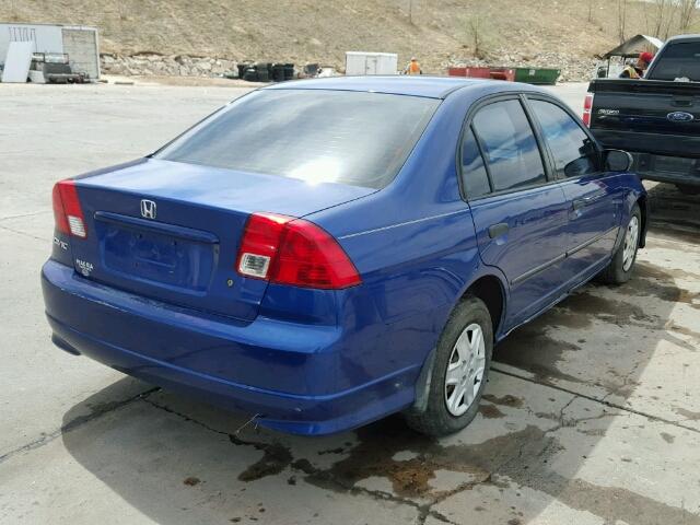 1HGES16384L012930 - 2004 HONDA CIVIC DX V BLUE photo 4