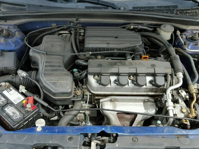 1HGES16384L012930 - 2004 HONDA CIVIC DX V BLUE photo 7