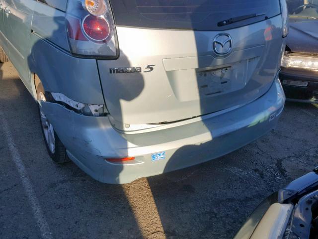 JM1CR29L370143367 - 2007 MAZDA 5 SILVER photo 9