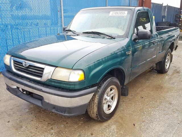 4F4YR12C2XTM09137 - 1999 MAZDA B2500 GREEN photo 2