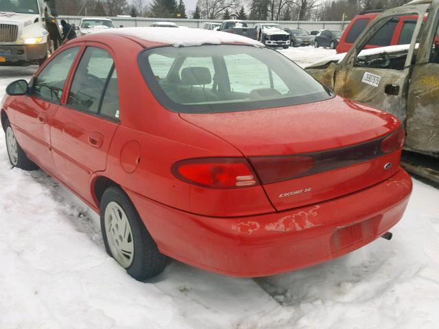 3FAFP13P72R121587 - 2002 FORD ESCORT RED photo 3