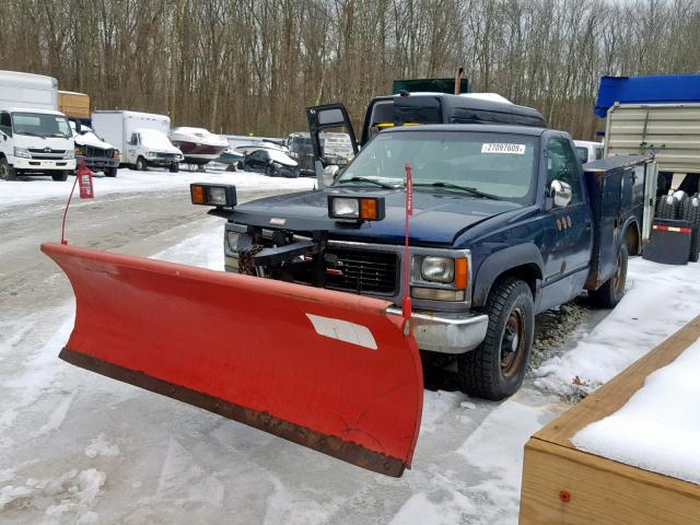 1GDHK34R7YF463894 - 2000 GMC SIERRA K35 BLUE photo 2