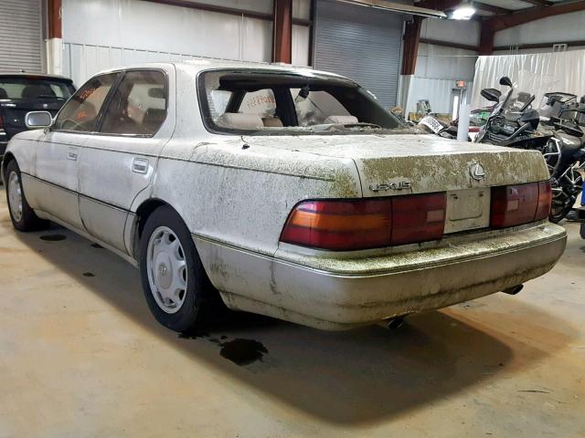 JT8UF11E3P0146692 - 1993 LEXUS LS 400 WHITE photo 3