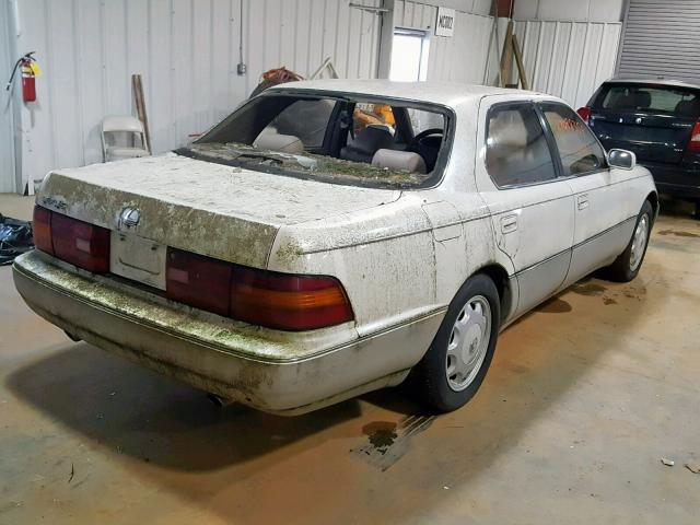 JT8UF11E3P0146692 - 1993 LEXUS LS 400 WHITE photo 4