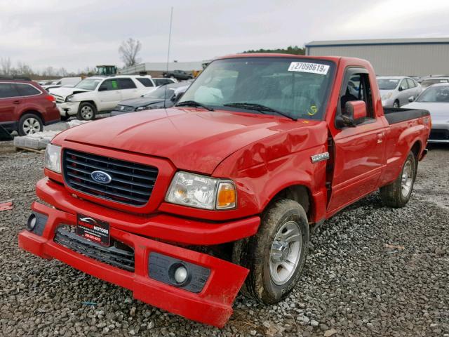 1FTYR10U27PA33360 - 2007 FORD RANGER RED photo 2