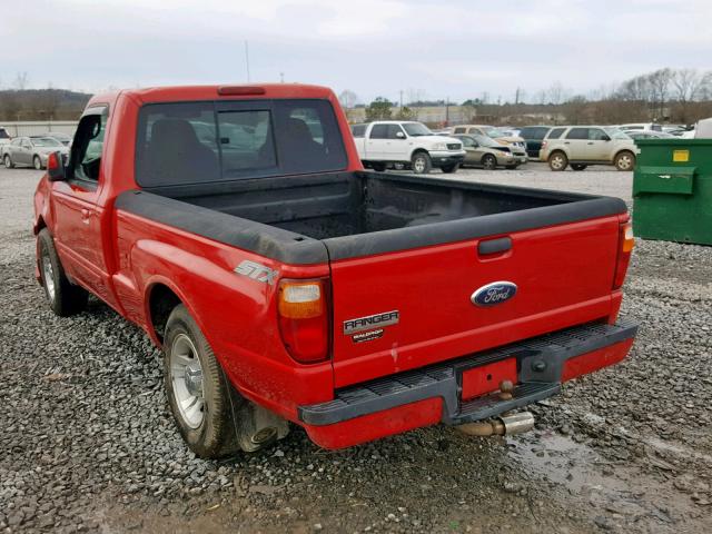 1FTYR10U27PA33360 - 2007 FORD RANGER RED photo 3