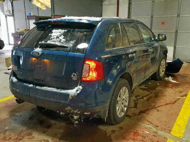 2FMDK4JC7BBA17998 - 2011 FORD EDGE SEL BLUE photo 4