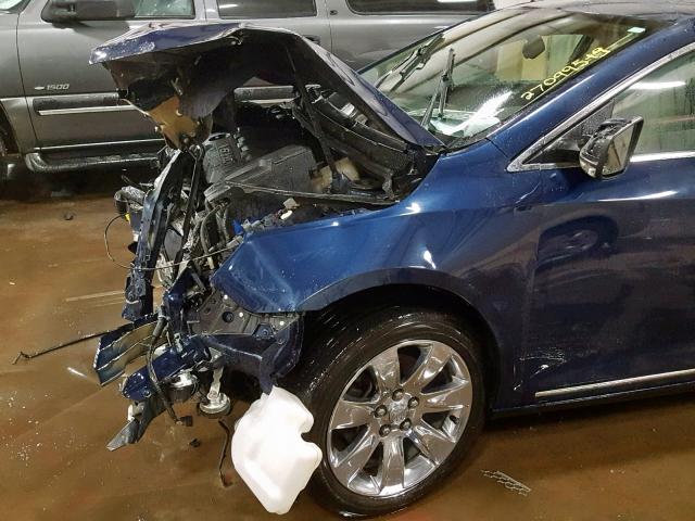 1G4GE5ED2BF287233 - 2011 BUICK LACROSSE C BLUE photo 9