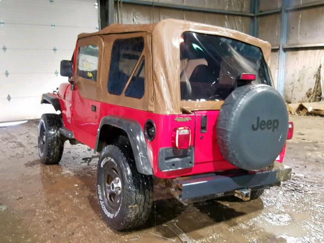 1J4FA49S61P366650 - 2001 JEEP WRANGLER / WHITE photo 3