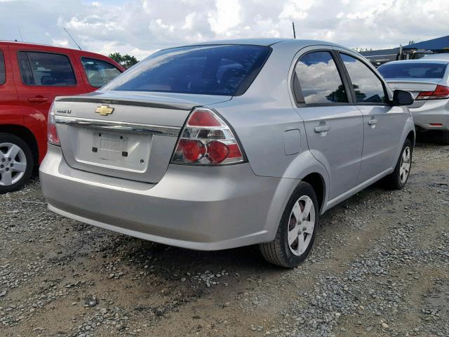 KL1TD5DE4BB245449 - 2011 CHEVROLET AVEO LS SILVER photo 4