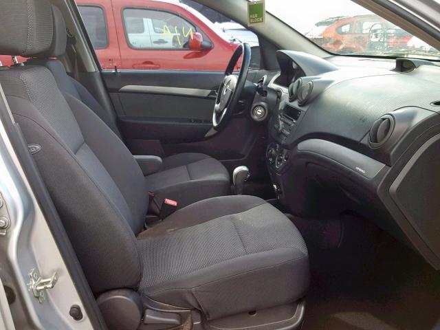 KL1TD5DE4BB245449 - 2011 CHEVROLET AVEO LS SILVER photo 5