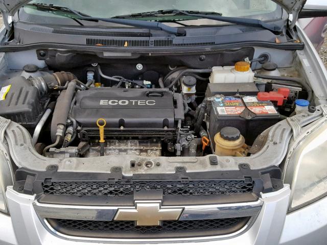 KL1TD5DE4BB245449 - 2011 CHEVROLET AVEO LS SILVER photo 7