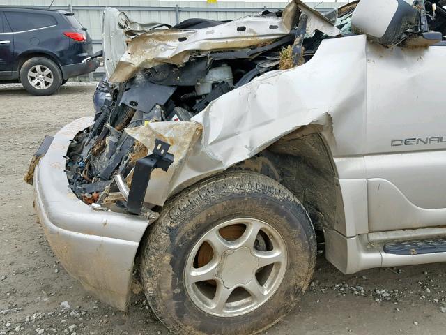 1GKEK63U25J266580 - 2005 GMC YUKON DENA SILVER photo 9