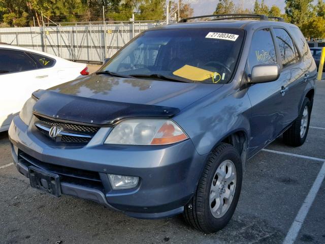 2HNYD18642H522631 - 2002 ACURA MDX TOURIN BLUE photo 2