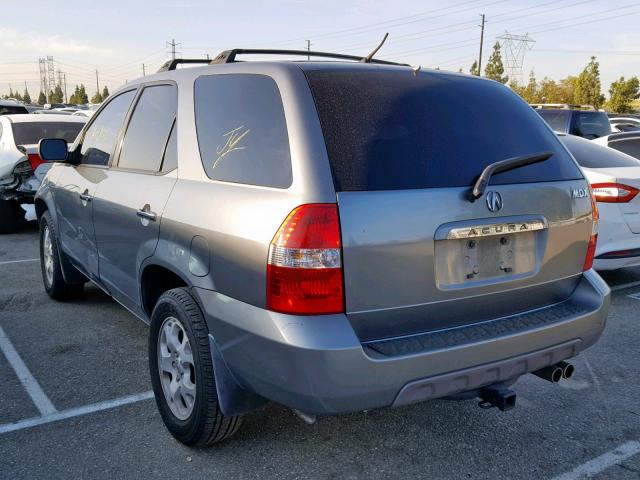 2HNYD18642H522631 - 2002 ACURA MDX TOURIN BLUE photo 3