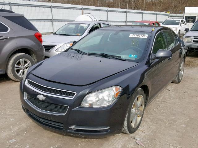 1G1ZD5EB6A4152872 - 2010 CHEVROLET MALIBU 2LT BLACK photo 2