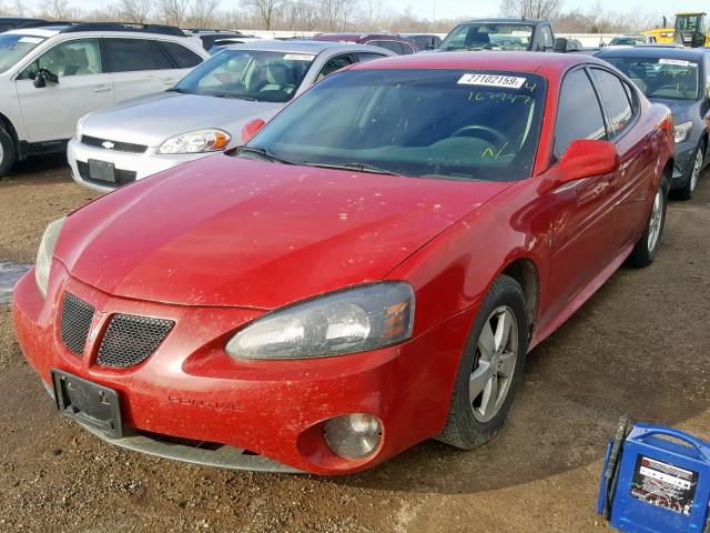 2G2WP552981105203 - 2008 PONTIAC GRAND PRIX RED photo 2