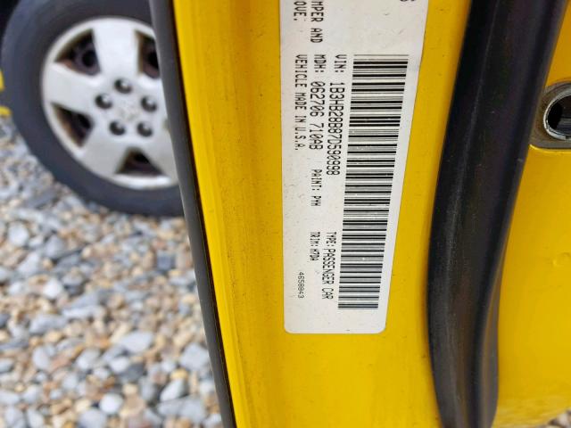 1B3HB28B87D590998 - 2007 DODGE CALIBER YELLOW photo 10