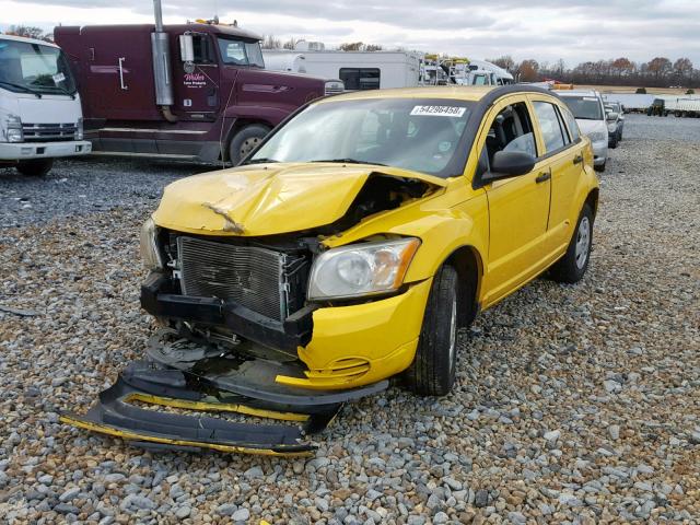 1B3HB28B87D590998 - 2007 DODGE CALIBER YELLOW photo 2