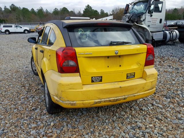 1B3HB28B87D590998 - 2007 DODGE CALIBER YELLOW photo 3