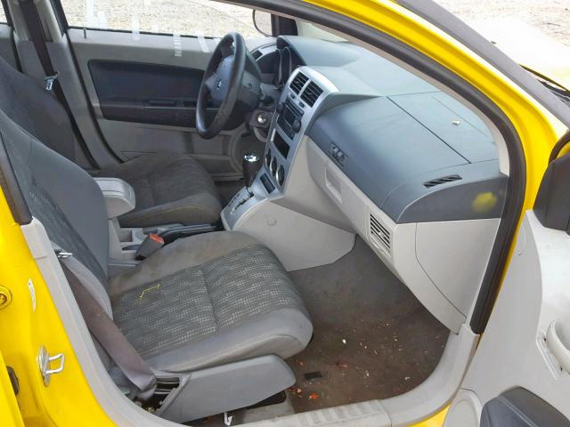 1B3HB28B87D590998 - 2007 DODGE CALIBER YELLOW photo 5