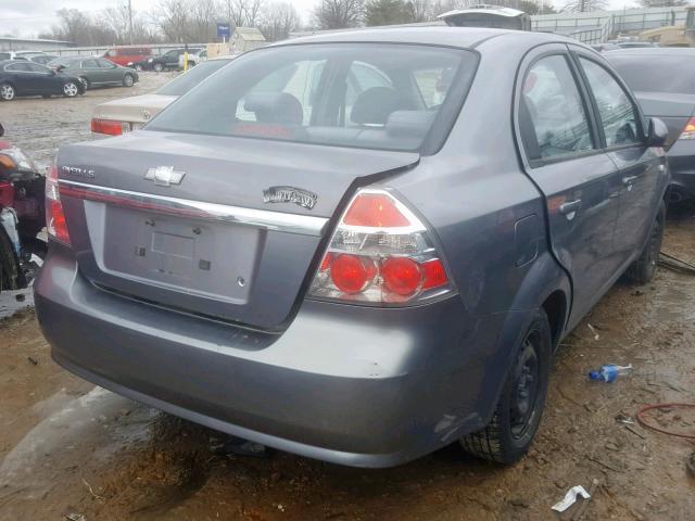 KL1TD56668B162491 - 2008 CHEVROLET AVEO BASE Сұр фото 4