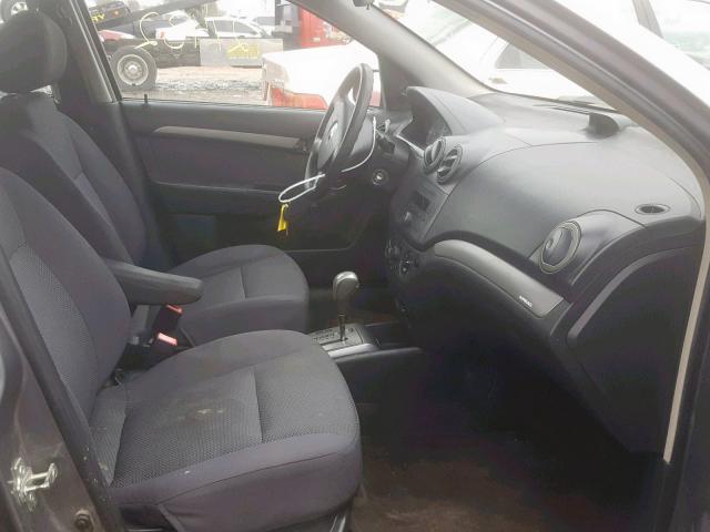 KL1TD56668B162491 - 2008 CHEVROLET AVEO BASE Сұр фото 5