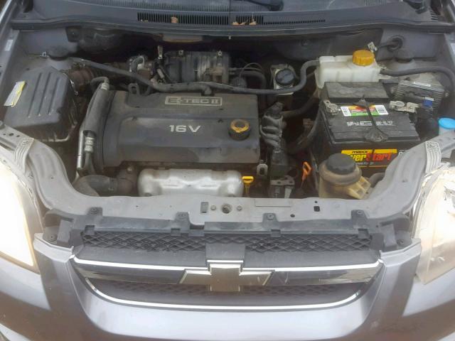 KL1TD56668B162491 - 2008 CHEVROLET AVEO BASE Сұр фото 7