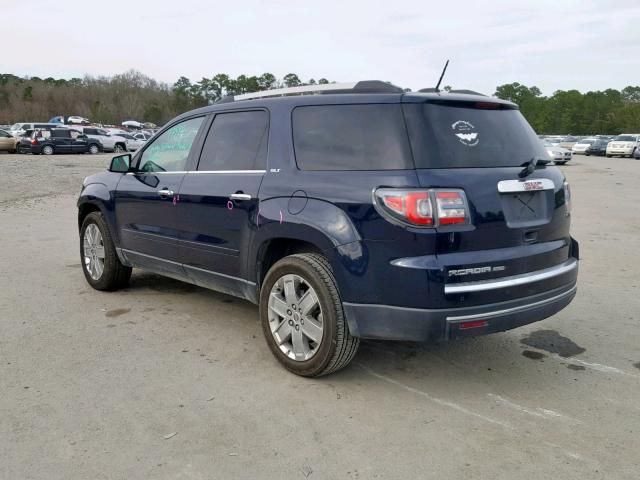 1GKKRSKDXHJ105763 - 2017 GMC ACADIA LIM BLUE photo 3