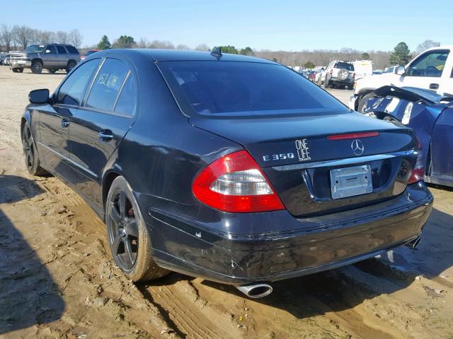 WDBUF56X48B292963 - 2008 MERCEDES-BENZ E 350 BLACK photo 3