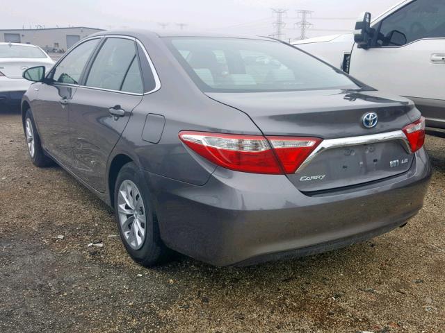 4T1BD1FK0HU212277 - 2017 TOYOTA CAMRY HYBR GRAY photo 3