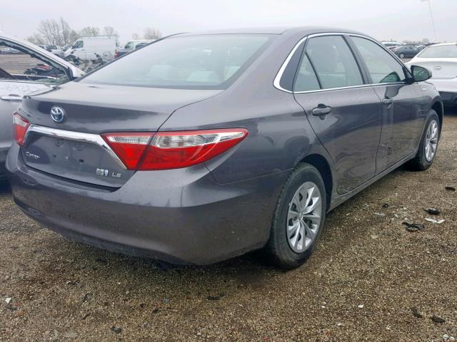 4T1BD1FK0HU212277 - 2017 TOYOTA CAMRY HYBR GRAY photo 4