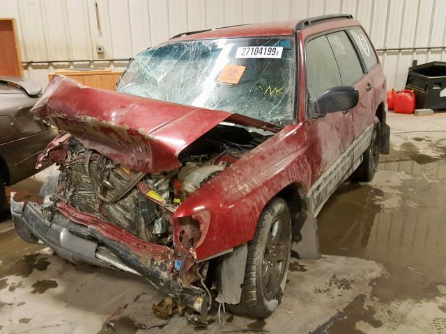 JF1SF6554WG702987 - 1998 SUBARU FORESTER S RED photo 2