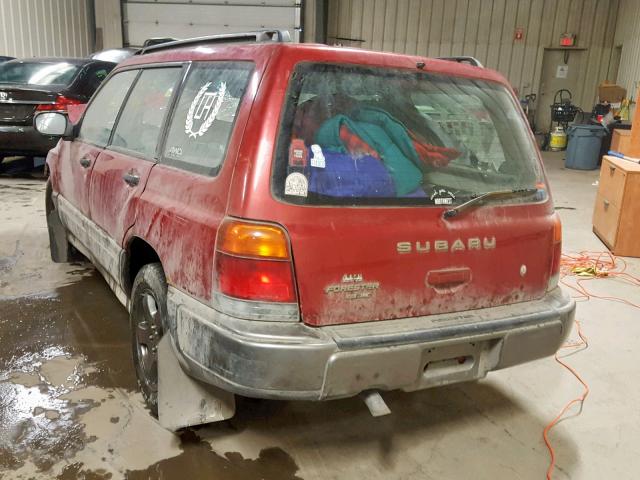 JF1SF6554WG702987 - 1998 SUBARU FORESTER S RED photo 3