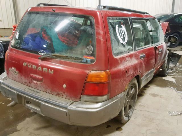 JF1SF6554WG702987 - 1998 SUBARU FORESTER S RED photo 4