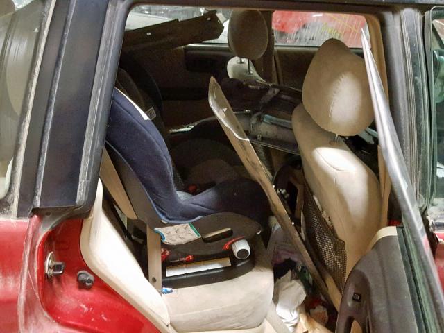 JF1SF6554WG702987 - 1998 SUBARU FORESTER S RED photo 6