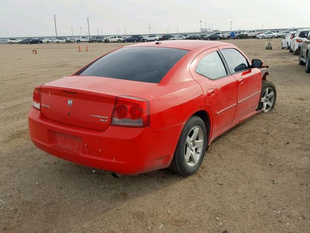 2B3CA3CVXAH263713 - 2010 DODGE CHARGER SX RED photo 4