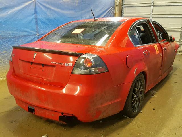 6G2EC57Y68L129481 - 2008 PONTIAC G8 GT RED photo 4