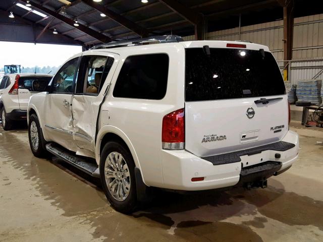 5N1BA0ND8FN605876 - 2015 NISSAN ARMADA SV WHITE photo 3