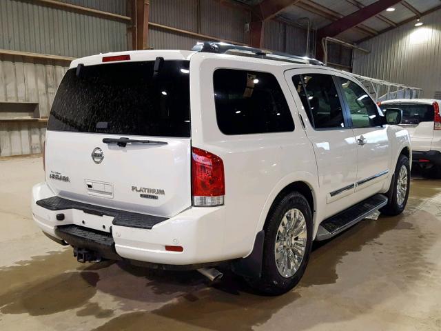 5N1BA0ND8FN605876 - 2015 NISSAN ARMADA SV WHITE photo 4