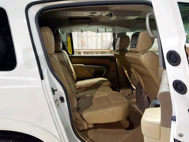 5N1BA0ND8FN605876 - 2015 NISSAN ARMADA SV WHITE photo 6