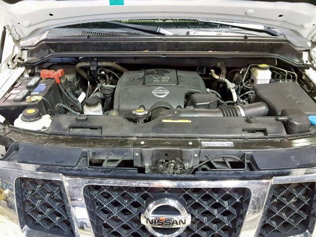 5N1BA0ND8FN605876 - 2015 NISSAN ARMADA SV WHITE photo 7