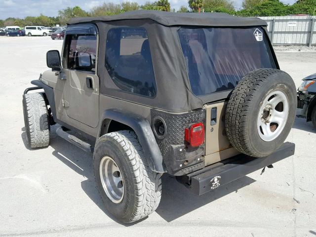 1J4FA69S73P372990 - 2003 JEEP WRANGLER / TAN photo 3